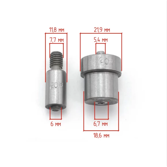 Насадка для установки люверсов 20 (6mm) комплект 2 детали