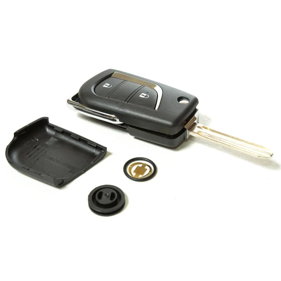 Ключ автомобильный 306- Toyota 2 кнопки (TOYO 15P)
