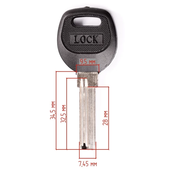 Ключ вертикальный 232- LOCK YO-1DP YOOY(пластик) 100 шт.